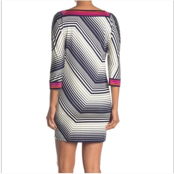 SALE NWT Trina Turk Chevron Stripe Shift Bottle Dress - Picture 6 of 13